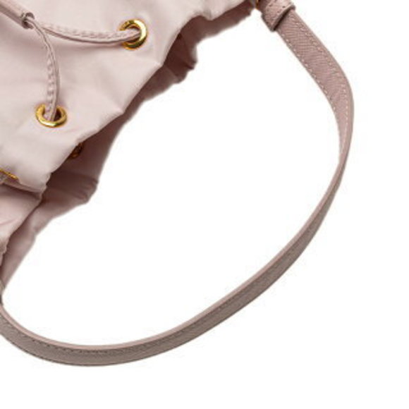 Prada triangle logo plate Shoulder Bag pink nylon - Picture 5 of 10